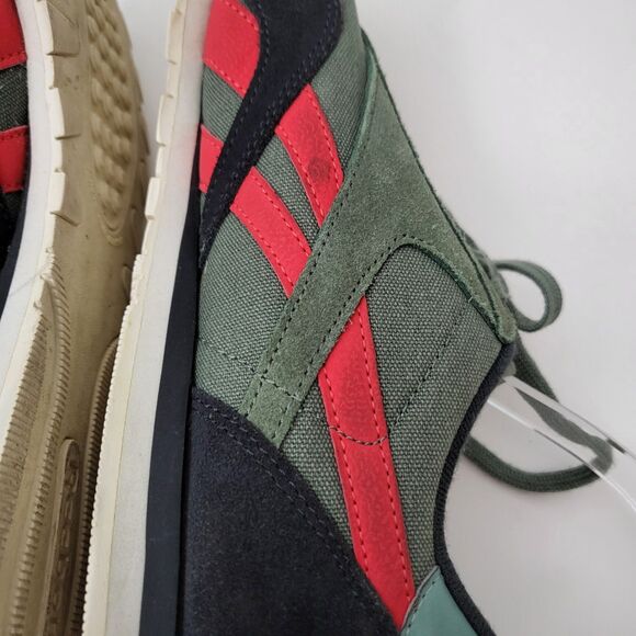 REEBOK Classic Sneakers Womens 8 Green Red Suede Canvas Low Profile - Picture 8 of 10